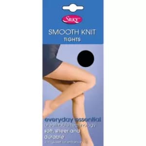 Image of Silky Womens/Ladies Smooth Knit Tights Extra Size (1 Pairs) (XX-Large (54a-60a)) (Black)