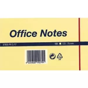 Image of tesa Sticky note 57655-00000 125mm x 75mm Yellow 100 sheet