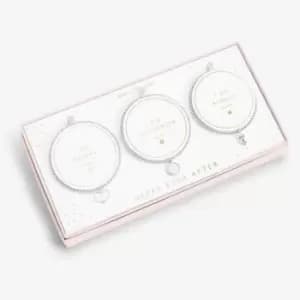 Image of Celebration Set Happy Ever After Silver Set of 3 17.5cm Stretch Bracelets 5459