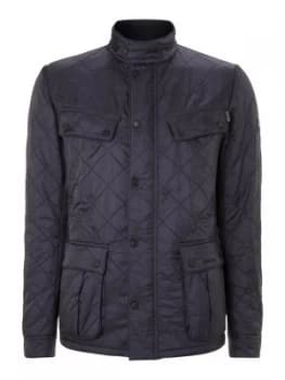 Image of Mens Barbour Quilted international ariel polar jacket Blue