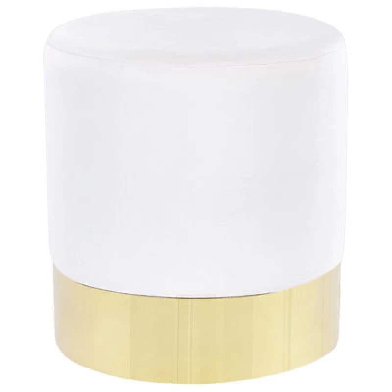 Image of Beliani Pouffe Sophia Velvet White