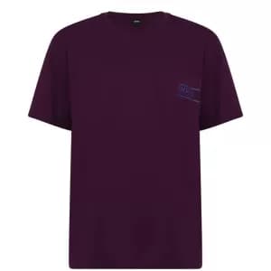 Image of Hugo Boss RN24 Logo T-Shirt Burgundy Size L Men
