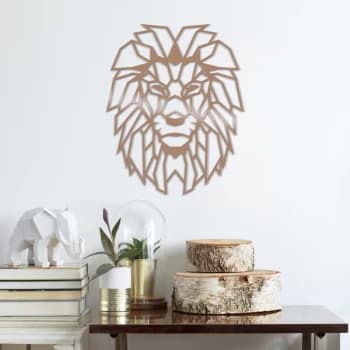Image of L?on - Copper Copper Decorative Metal Wall Accessory