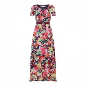 Image of Oui Fruit Dress - 0543 Blue Red