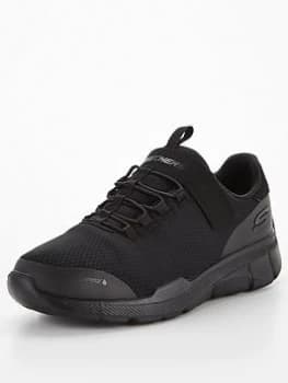 Image of Skechers Junior Equalizer Aquablast Waterproof Trainer - Black, Size 12 Younger
