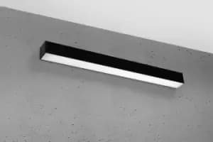 Image of Pinne Integrated LED Flush Linear Wall Lights Black