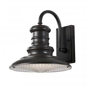 Image of 1 Light Outdoor Medium Dome Wall Lantern Light Restoration Bronze IP44, E27