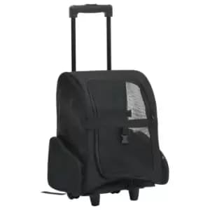 Image of Vidaxl Foldable Multipurpose Pet Trolley Black