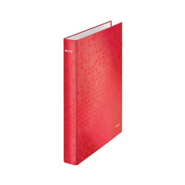 Image of Leitz WOW 2 D-Ring Binder A4 25mm Red (Pack of 10) 42410026