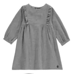 Image of Boss Girls Grey Flannel Dress - LIGHT GREY MARL