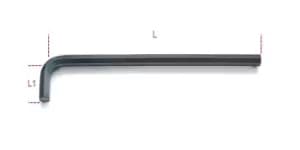 Image of Beta Tools 96 L 4.5mm Offset LONG Hexagon Key Wrench Burnished 000960845