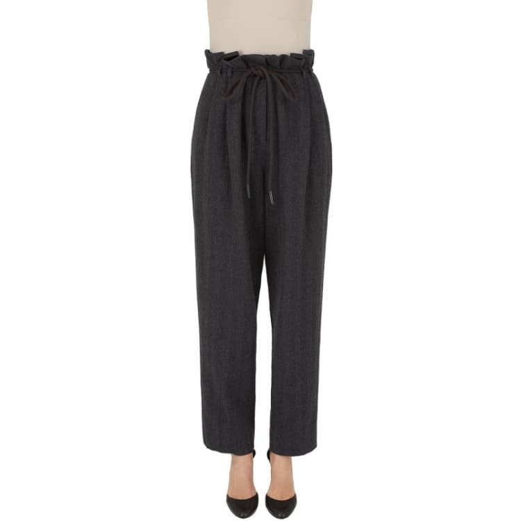 Image of Emporio Armani High Rise Trousers Grigio female 16 (XL)