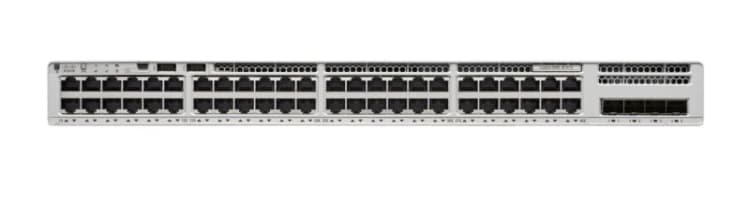Image of Cisco Catalyst 9200L - Network Advantage - switch - L3 - 48 x 10/100/1000 + 4 x Gigabit SFP (uplink) - rack-mountable C9200L-48T-4G-A