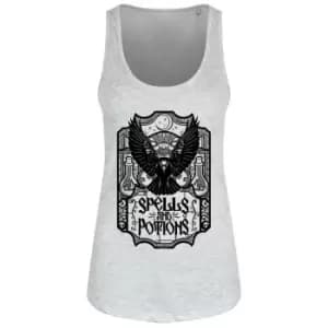 Image of Grindstore Womens/Ladies Spells & Potions Vest Top (S) (Heather Grey/Black)