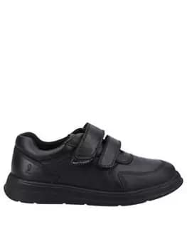 Image of Hush Puppies Ryan Snr School Shoe - Black, Size 7 Older