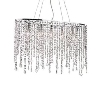 Image of Rain Clear 5 Light Large Ceiling Pendant Chrome, E14