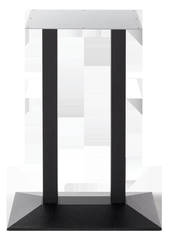 Image of netfurniture Black cast iron pyramid table base - Twin 1050 mm Black