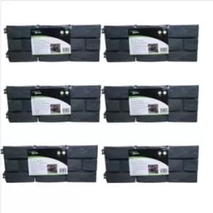 Image of 6 x 17cm 4 Piece Grey Brick Effect Garden Edging Boarder