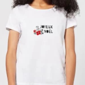 Image of Joyeux Noel Womens T-Shirt - White - 3XL