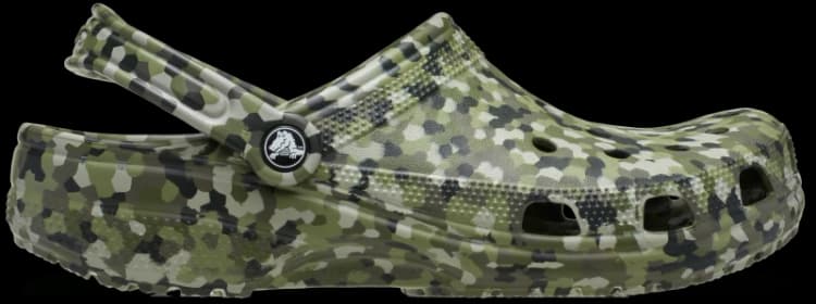 Image of Crocs Unisex Classic Confetti Clogs Army Green / Multi W7/M6