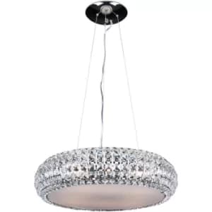 Image of Crystal Science Pendant Ceiling Light Chrome