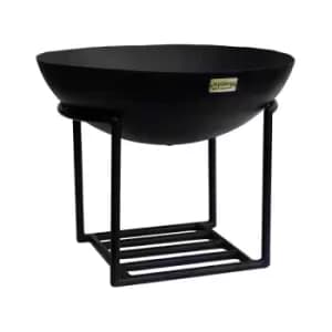 Image of Ivyline Outdoor XL Cast Iron Fire Pit in Black Iron
