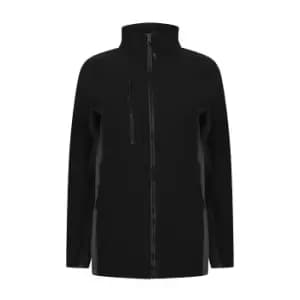 Image of Henbury Adults Unisex Contrast Soft Shell Jacket (XXL) (Black/Charcoal)