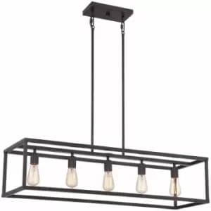 Image of Loops - 5 Bulb Chandelier Hanging Pendant LIght Western Bronze LED E27 60W Bulb