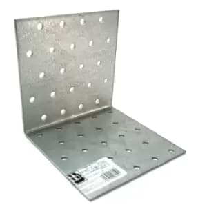 Image of Heavy Duty Zinc Plated Reinforced Corner Angle Bracket - Size 100x100x100x2mm - Pack of 10