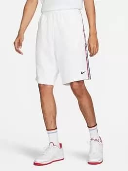 Image of Nike NSW Repeat Tape French Terry Shorts - White Size M Men