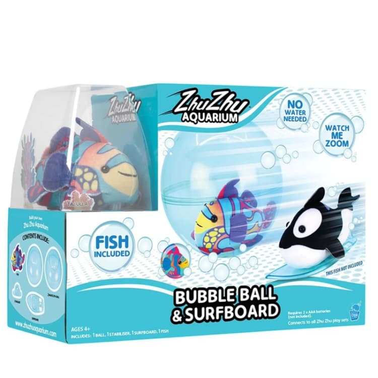 Image of Zhu Zhu Starter Set With Fish (Bubble Ball & Surfboard)