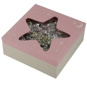 Image of Date of Birth Wooden Baby Boy Keepsake Box