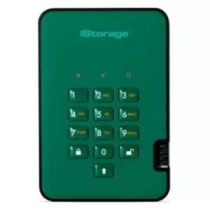 Image of iStorage 128GB diskAshur2 SSD - Racing Green