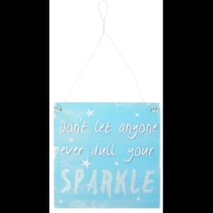 Image of Blue Sparkle Metal Sign