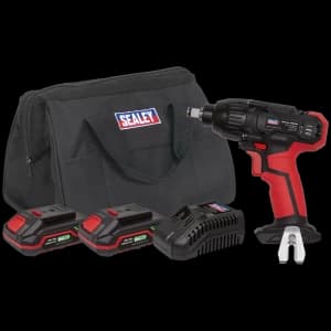 Image of Sealey CP20VIW 20v Cordless Impact Wrench 230nm 2 x 2ah Li-ion Charger Bag