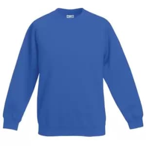 Image of Fruit Of The Loom Childrens Unisex Raglan Sleeve Sweatshirt (Pack of 2) (9-11) (Royal)