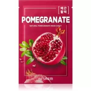 Image of The Saem Natural Mask Sheet Pomegranate Intense Tightening and Brightening Sheet Mask 21 ml