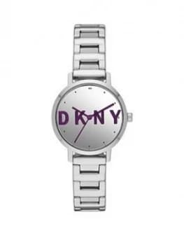Image of DKNY The Modernist Silver Logo Dial Stainless Steel Bracelet Watch, One Colour, Women