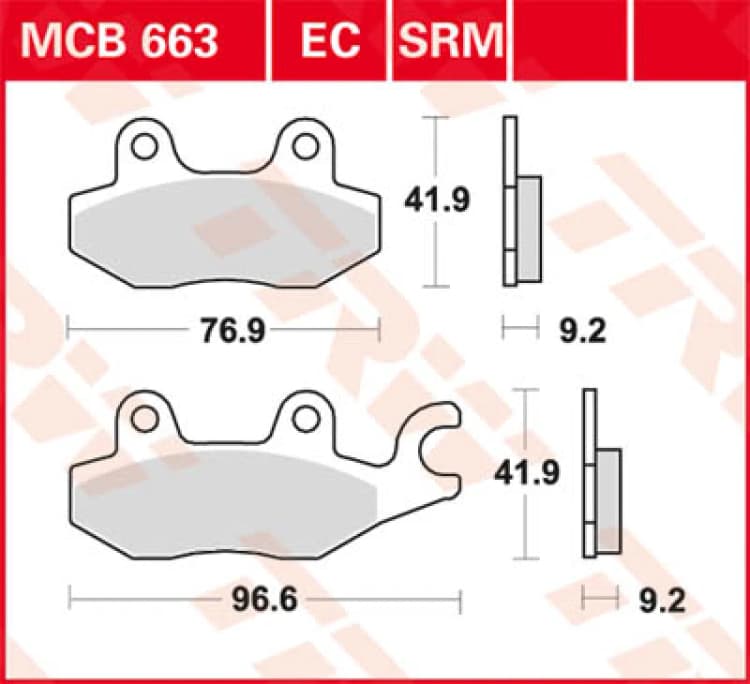Image of TRW Lucas Brake pad MCB663