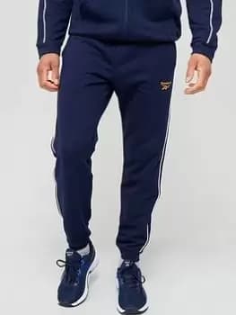 Image of Reebok Workout Ready Piping Joggers - Navy, Size XL, Men