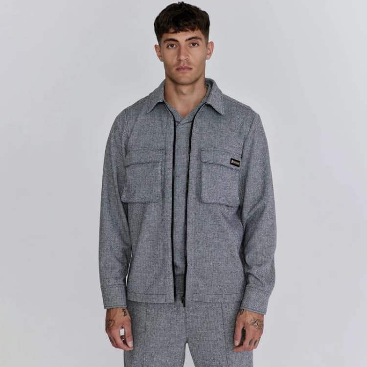 Image of SikSilk Mens Smart Overshirt Grey male Medium