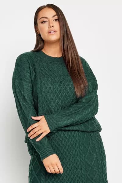 Image of Yours Mix Cable Jumper Green