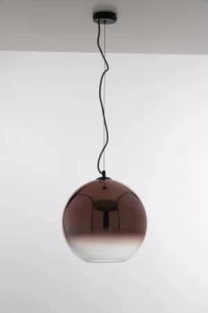 Image of Marte Globe Dome Pendant, Copper, Clear, E27