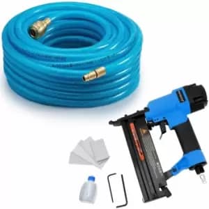 Image of Monzana Pneumatic Hose Set Fabric Lining Tool Air Garage Workshop Home 20m Druckluftschlauch + Tacker (de)