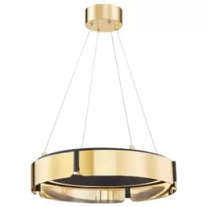 Image of Tribeca Small LED Chandelier Brass, Black