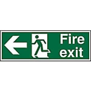 Image of Fire Exit Sign Left Arrow Vinyl 20 x 60 cm