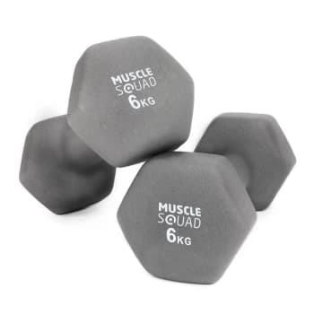 Image of MuscleSquad Neoprene Dumbbells - 2 x 6kg