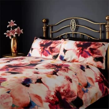 Image of Biba Flora Pillowcase Pair - Plum