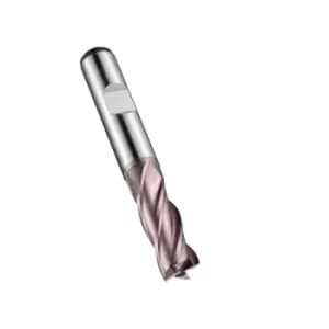 Image of C246 11.00MM HSS-E Flatted Shank Multi Flute End Mill - TiCN Coated DIN 844K