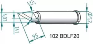 Image of Ersa 2 x 4mm Knife Soldering Iron Tip for use with i-Tool